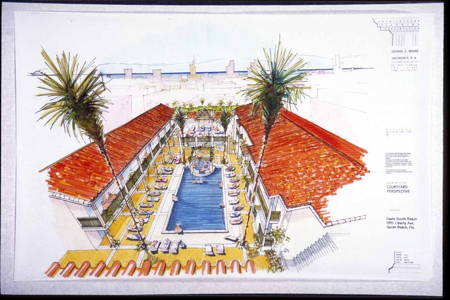 Rendering depicting future renovation of historic structures